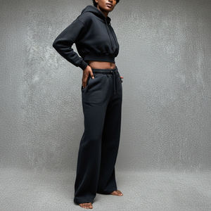 2025 nouveau arrivé Hip Hop Style 100% coton 350gsm haut court survêtement tenue décontracté respirant léger couleur unie survêtement - Product Image 6