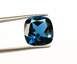 Increíble Londres azul Topacio piedra preciosa facetada Londres azul Topacio piedra Natural bien pulido Londres Topacio azul para hacer joyería - Product Image 5