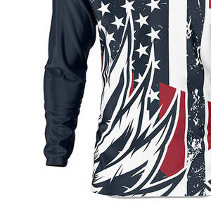 Maillot de moto en polyester respirant imprimé par sublimation complète pour hommes, maillot de course à manches longues pour adultes - Product Image 6