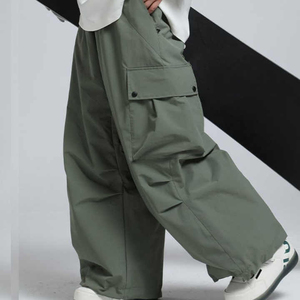 Traje de Esquí Personalizado para Niños, Transpirable, Impermeable, de Secado Rápido, Chaqueta de Nailon/Algodón, Pantalones de Esquí Holgados Estilo Hipster - Product Image 5