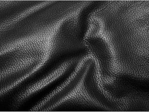 Veste vintage noire en simili cuir coupe ajustée pour homme tricotée et respirante avec bouton logo avant léger grande taille - Product Image 6