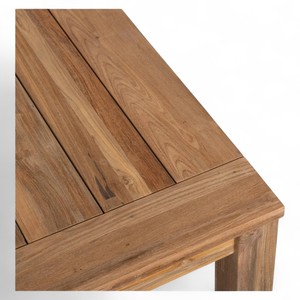Mesa de comedor duradera de teca recuperada de 230cm para exteriores con parte superior de Listón, mesa de muebles de jardín de madera ecológica, certificado legal - Product Image 5