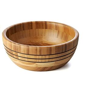 ชามเสิร์ฟทำจากไม้อะคาเซียชามสำหรับสลัดผลไม้อาหารถั่วทำมือชามทำจากไม้ - Product Image 2