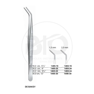Fórceps de tejido atraumático DeBakey de alta calidad, fórceps VASCULARES de 1mm, instrumentos quirúrgicos - Product Image 2