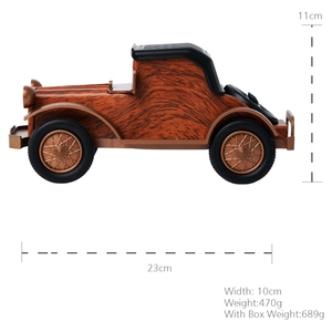 Altavoz inalámbrico A9 creativo coche de madera antiguo altavoz de estilo clásico con soporte para teléfono móvil - Product Image 2