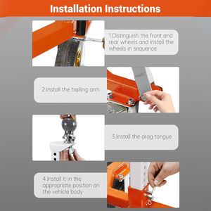 Nouveau chariot de remorquage manuel en acier RGB de 7500 lb pour la fabrication et les accessoires de motos – Vente en gros - Product Image 2