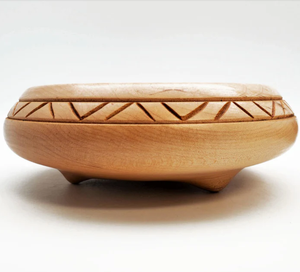 Fabrication Bol de service rustique en bois d'acacia avec pied ODM OEM articles de cuisine en gros fabriqués au Vietnam usine - Product Image 1