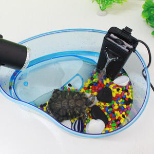 38cm nhựa container rùa Tank ẩn sĩ cua Tank với xây dựng trong nền tảng và đoạn đường nối cho Basking - Product Image 6