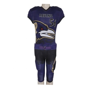 Conjunto de Pantalones y Camiseta de Fútbol Americano para Hombre, Sublimados y Personalizados al por Mayor, con Logotipo y Nombre del Equipo Personalizados, Manga Corta - Product Image 2