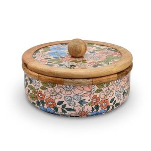 Boîte à chapati en bois artisanale de style vintage élégant, œuvre d'art décorative, compatible lave-vaisselle, grande capacité, qualité alimentaire - Product Image 4