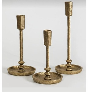 Christmas Decorative Aluminum Metal Taper Candle Holder for Home Tabletop Lighting Decoration Gold Finished Eco-Friendly Luxury - Product Image 4