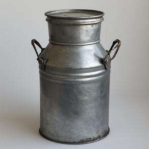 Lata de leche galvanizada Premium con mango de latón pulido Artesanía artesanal que ofrece acento decorativo para interiores y tradicionales - Product Image 5