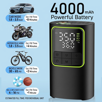 Compresseur d'air portable sans fil intelligent 150 PSI avec arrêt automatique, pompe à pneus numérique portative pour moto, vélo et ballons