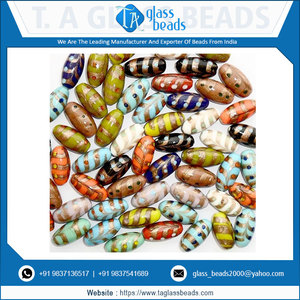 Venta caliente DIY impreso redondo vidrio Chevron cuentas listas para enviar cuentas de cristal de Murano para la fabricación de joyas - Product Image 6