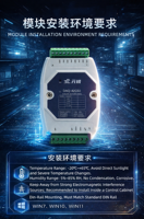 Modul DAQ Modbus RTU, Input Analog 8-CH, Isolasi Galvanik, Perlindungan Lonjakan Tegangan, Kompatibel dengan PLC dan Sensor Industri