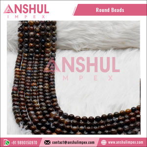 ผู้จัดจำหน่ายขายส่งลูกปัดพลอยพีเทอร์ไซต์ทรงกลมขนาด 8 มม. คุณภาพสูง ขายดี สำหรับทำเครื่องประดับ โดย Anshul Impex - Product Image 5