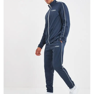 Ensemble survêtement et veste décontractée à capuche en deux pièces pour homme, coupe-vent de sport en polyester/coton, personnalisable pour l'hiver - Product Image 5