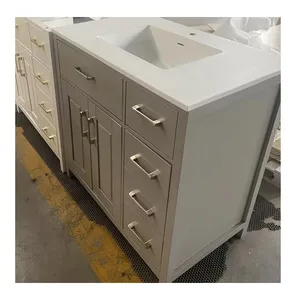 Hot Selling Affordable Customizable White Color Bathroom Vanity 2 Side Cabinets