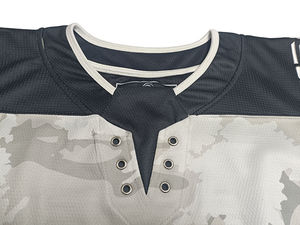 Jersey de hockey sobre hielo con apliques bordados personalizados, precio al por mayor de fábrica, Jersey de hockey de poliéster 100%, ropa deportiva de fábrica de Pakistán - Product Image 4