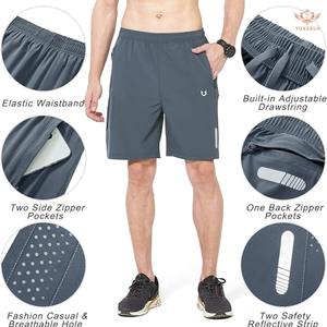 Short de course pour homme Short de sport léger et respirant à séchage rapide avec poches Short de jogging pour entraînement de fitness Vente en gros - Product Image 6