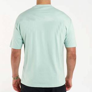 mens mint green seafoam <b>plain</b> solid blank casual relaxed fit short sleeve <b>tshirt</b> crewneck streetwear tee top - Product Image 3