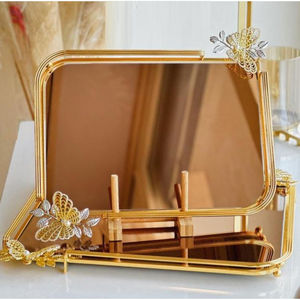 การออกแบบที่หรูหราตกแต่งบ้านโต๊ะถาดเสิร์ฟอาหารพร้อมที่จับสําหรับซัพพลายเออร์ร้านอาหารในบ้านในราคาต่ํา - Product Image 6