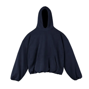 Sweats à capuche personnalisés pour hommes 100% coton oversize épaules tombantes sweats à capuche Streetwear sweats à capuche poids lourd sweat à capuche zippé pour hommes - Product Image 2