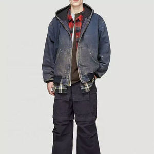 Unisex 500 Gsm Boxy Acid Wash <b>Hoodie</b> with Vintage Embroidery Custom Manufacturer's Drop Shoulder Design for Winter - Product Image 3