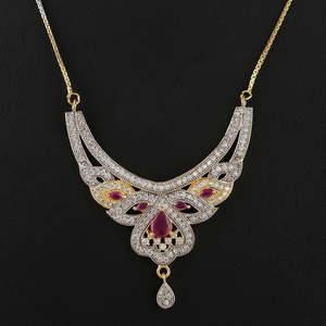 American Diamond <b>Locket</b> Set - Multi - Product Image 3