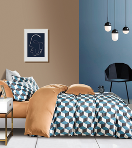 Ensemble de literie en coton de luxe de haute qualité 4 pièces Taille King & Queen Motif végétal Draps de lit - Product Image 2