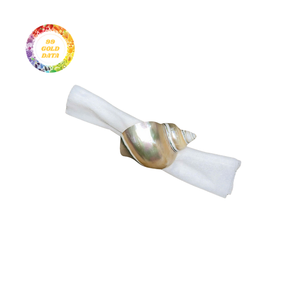 Servilletero de concha de mar Jade Turbo artesanal Shell accesorios de mesa de comedor hechos a mano en Vietnam - Product Image 5