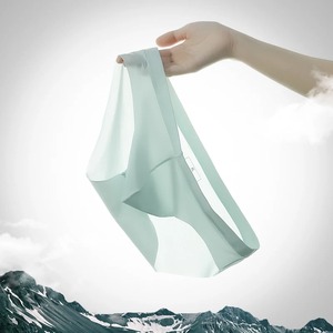 Calzoncillos de cintura baja de seda de hielo de algodón 100% transpirables ultrafinos estilo Hip Hop de verano para hombre, pantalones cortos sexis personalizados para niños - Product Image 4