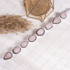 Attractive <b>Pink</b> Color Rose Quartz Adjustable Cabochon Ring Natural <b>Healing</b> Gemstones For Fashion Meditation Jewelry At Low Price - Product Image 4