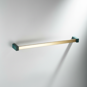 Porte-papier toilette en laiton vert et or de qualité supérieure avec étagère, montage mural, rouleau unique, rangement de luxe pour salle de bain - Product Image 2