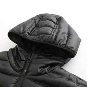 Chaqueta acolchada de lona con capucha y cremallera completa: ropa de invierno impermeable ecológica, la mejor calidad, varios colores y tamaños disponibles - Product Image 3