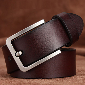 Ceinture en cuir véritable pour homme tendance et décontractée avec boucle à ardillon – Accessoire de style décontracté pour homme - Product Image 2