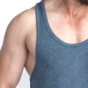 Men's High Quality Custom Cotton/Bamboo Fiber Tank Top Vest Breathable Quick Dry Knitted Casual Sports Gym Workout Clothing - Product Image 5