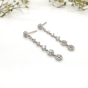 Boucles d'oreilles en or blanc et rose 14K avec diamant rond cultivé en laboratoire pour fiançailles et mariage - Product Image 3