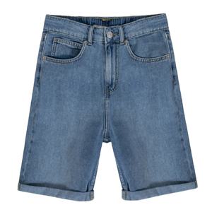Pantalones Cortos Bermuda de Mezclilla Azul para Hombre, Cintura Alta, Casuales, de Algodón, con Bolsillos, Estilo Lavado, Tejido de Secado Rápido - Product Image 4
