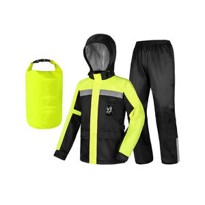 Trajes de lluvia transpirables e impermeables del mejor Material para hombres y mujeres, chaqueta de lluvia con tira reflectante duradera, ropa de lluvia estilo Poncho - Product Image 6