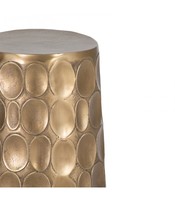 2025 nouveau Design tabouret latéral en métal Design Unique coulé rond Accent tabouret os incrustation Console pour salon et chambre