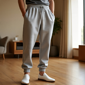 Vente en gros Pantalon de jogging pour homme Pantalon surdimensionné à taille évasée avec cordon de serrage Pyjama Pantalon de jogging pour homme - Product Image 1