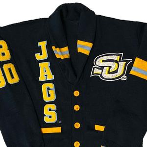 Cárdigan Unisex de Punto de Lana/Acrílico 2025, Suéter con Cuello en V, Decoración de Botones Bordados, Diseño de Patchwork, Transpirable - Product Image 2