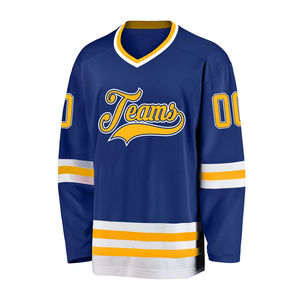 Maillot réversible en ligne de l'équipe pour hommes, cousu et brodé sur mesure, vêtements de hockey sur glace sublimés sur mesure, THT WEARS - Product Image 4