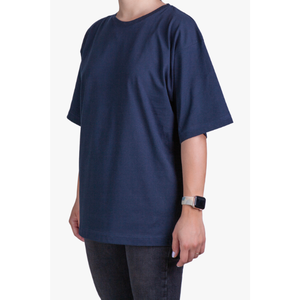Camiseta Unisex Extra Grande de Alta Calidad - Azul Marino, Corte Relajado y Cómodo, Suministro al por Mayor, Hecho en Turquía - Product Image 4