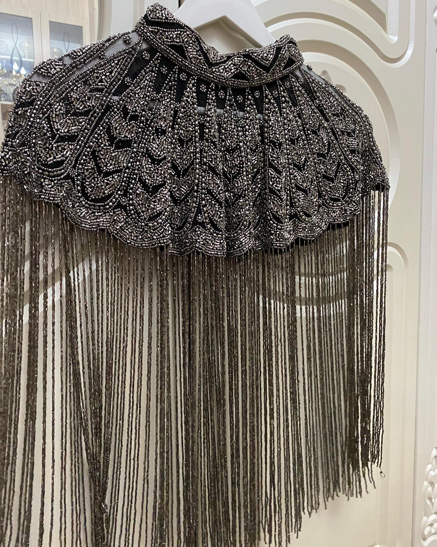 Turkish Design Poncho Dress with Crystal Beads - Elegant Vintage Style for Formal  Evening Parties, Custom Sizes Available