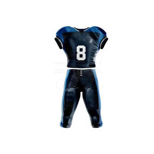 Ensemble de maillots de football américain XL pour jeunes de haute qualité personnalisés vêtements de sport respirants à manches courtes pour adultes nouveau design - Product Image 1