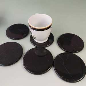 Juego de Posavasos Redondos de Mármol Pulido, Posavasos Modernos Minimalistas de Doble Cara, Juego de 4, 6, 8, 12 - Product Image 4