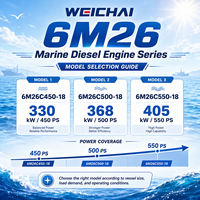 Offre Spéciale Moteur Diesel Marin Weichai Série 6M26 4 Temps 6 Cylindres pour Bateaux de Pêche et Navires de Charge