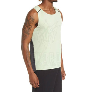 Camiseta sin mangas de punto informal ligera y transpirable para hombre, ropa de verano de talla grande para uso en exteriores, servicio OEM - Product Image 3